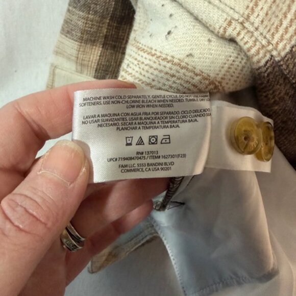 Banana Republic Flannel Shacket Small Plaid Wool Blend Front Pockets - Picture 11 of 13